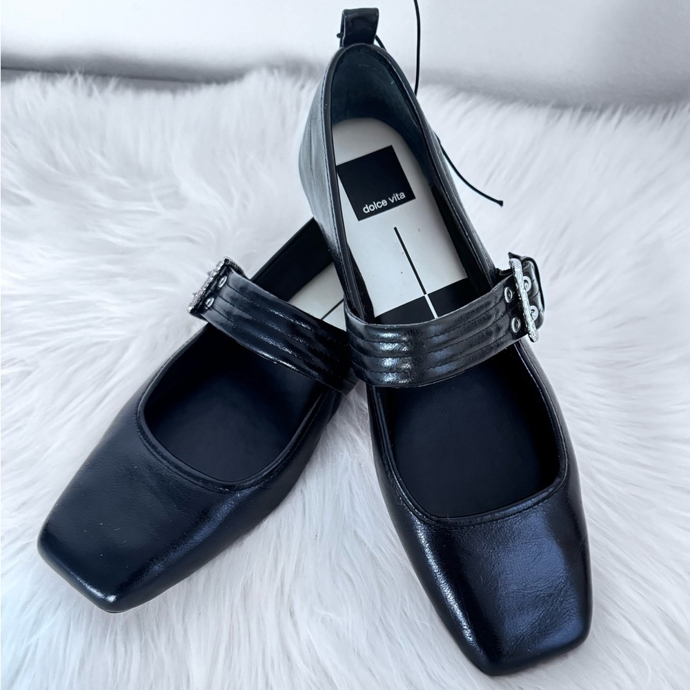 Dolce Vita Arora Ballet Mary Jane Patent Flats Sandals - Picture 11 of 15